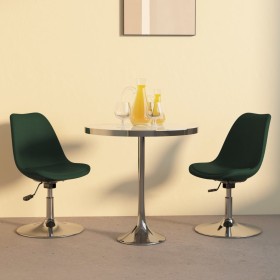 Swivel dining chairs 2 units dark green fabric by vidaXL, dining chairs - Ref: Foro24-338330, Price: 141,99 €, Discount: %