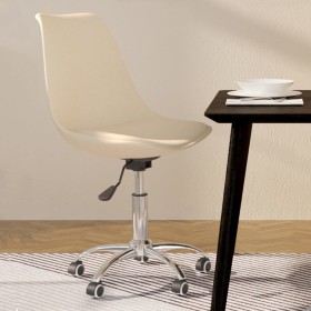 Silla de comedor giratoria tela crema de vidaXL, Sillas de comedor - Ref: Foro24-3085377, Precio: 85,99 €, Descuento: %