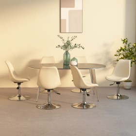 Swivel dining chairs 6 units cream fabric by vidaXL, dining chairs - Ref: Foro24-3085366, Price: 366,99 €, Discount: %