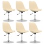 Swivel dining chairs 6 units cream fabric by vidaXL, dining chairs - Ref: Foro24-3085366, Price: 366,45 €, Discount: %