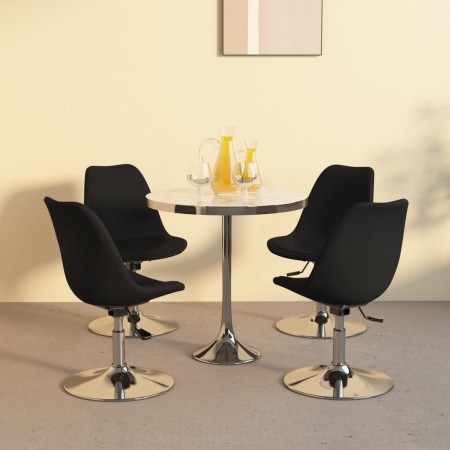 Sillas de comedor giratorias 4 unidades tela negro de vidaXL, Sillas de comedor - Ref: Foro24-338327, Precio: 336,38 €, Descu...