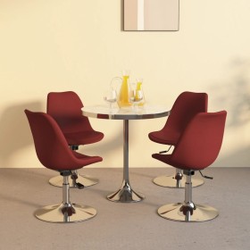 Sillas de comedor giratorias 4 unidades tela rojo tinto de vidaXL, Sillas de comedor - Ref: Foro24-338329, Precio: 233,99 €, ...