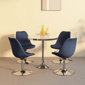 Sillas de comedor giratorias 4 unidades tela azul de vidaXL, Sillas de comedor - Ref: Foro24-338321, Precio: 280,42 €, Descue...