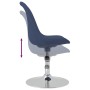 Sillas de comedor giratorias 4 unidades tela azul de vidaXL, Sillas de comedor - Ref: Foro24-338321, Precio: 277,32 €, Descue...