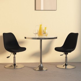 Swivel dining chairs 2 units black fabric by vidaXL, dining chairs - Ref: Foro24-338326, Price: 143,66 €, Discount: %