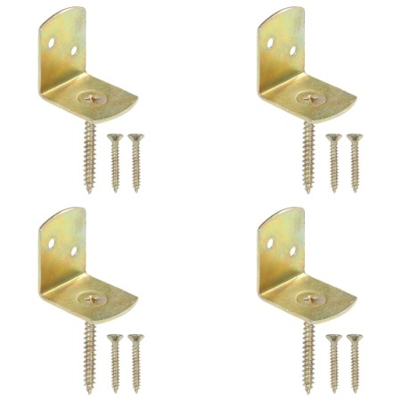 4 Stück L-förmige Zaunelementhalterungen aus verzinktem Metall von vidaXL, Stützen und Querstangen - Ref: Foro24-145504, Prei...