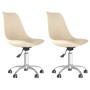 Swivel dining chairs 2 units cream fabric by vidaXL, dining chairs - Ref: Foro24-338359, Price: 136,85 €, Discount: %