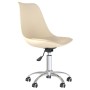 Swivel dining chairs 2 units cream fabric by vidaXL, dining chairs - Ref: Foro24-338359, Price: 136,85 €, Discount: %