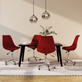 Sillas de comedor giratorias 4 unidades tela rojo tinto de vidaXL, Sillas de comedor - Ref: Foro24-3085384, Precio: 278,99 €,...