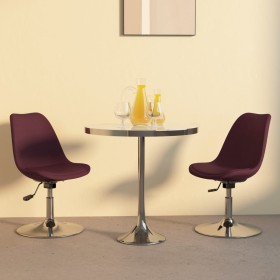 Sillas de comedor giratorias 2 unidades tela morado de vidaXL, Sillas de comedor - Ref: Foro24-338332, Precio: 174,78 €, Desc...