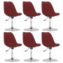 Swivel dining chairs 6 units red fabric by vidaXL, dining chairs - Ref: Foro24-3085362, Price: 410,15 €, Discount: %