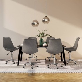 Swivel dining chairs 6 units light gray fabric by vidaXL, dining chairs - Ref: Foro24-3085390, Price: 340,99 €, Discount: %