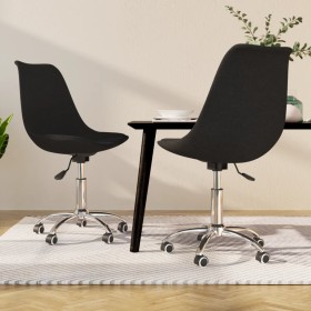 Swivel dining chairs 2 units black fabric by vidaXL, dining chairs - Ref: Foro24-338349, Price: 128,27 €, Discount: %