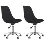 Swivel dining chairs 2 units black fabric by vidaXL, dining chairs - Ref: Foro24-338349, Price: 127,96 €, Discount: %