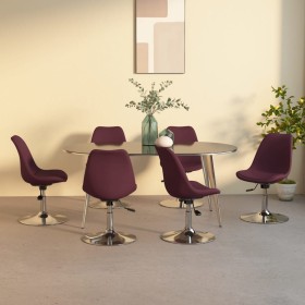 6 swivel dining chairs in purple fabric by vidaXL, dining chairs - Ref: Foro24-3085364, Price: 401,99 €, Discount: %