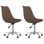 Swivel dining chairs, 2 units, brown fabric by vidaXL, dining chairs - Ref: Foro24-338345, Price: 126,30 €, Discount: %