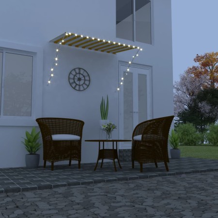 Retractable awning with yellow and white LED 250x150 cm by vidaXL, Awnings - Ref: Foro24-145910, Price: 52,42 €, Discount: %