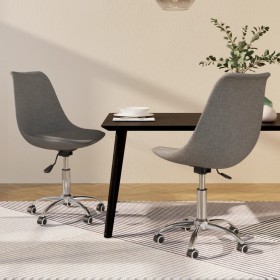 Swivel dining chairs 2 units light gray fabric by vidaXL, dining chairs - Ref: Foro24-338341, Price: 102,56 €, Discount: %