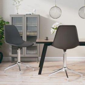 Swivel dining chairs 2 units Light gray PP by vidaXL, dining chairs - Ref: Foro24-338294, Price: 102,68 €, Discount: %