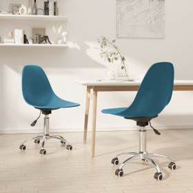 Swivel dining chairs 2 units PP turquoise by vidaXL, dining chairs - Ref: Foro24-338290, Price: 124,32 €, Discount: %