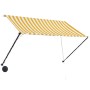 Retractable awning with yellow and white LED 250x150 cm by vidaXL, Awnings - Ref: Foro24-145910, Price: 52,42 €, Discount: %