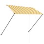 Retractable awning with yellow and white LED 250x150 cm by vidaXL, Awnings - Ref: Foro24-145910, Price: 52,42 €, Discount: %