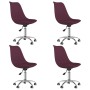 Swivel dining chairs 4 units purple fabric by vidaXL, dining chairs - Ref: Foro24-3085386, Price: 325,34 €, Discount: %