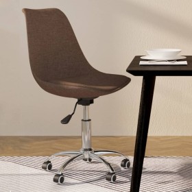 Swivel dining chair taupe gray fabric by vidaXL, dining chairs - Ref: Foro24-3085376, Price: 90,99 €, Discount: %