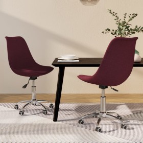 Swivel dining chairs 2 units purple fabric by vidaXL, dining chairs - Ref: Foro24-338355, Price: 168,99 €, Discount: %