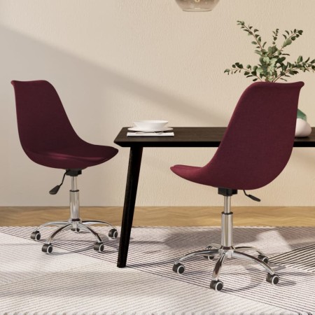 Swivel dining chairs 2 units purple fabric by vidaXL, dining chairs - Ref: Foro24-338355, Price: 167,72 €, Discount: %