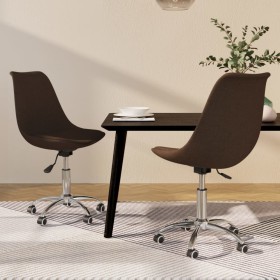 Swivel dining chairs, 2 units, dark brown fabric by vidaXL, dining chairs - Ref: Foro24-338347, Price: 137,99 €, Discount: %