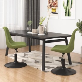 Sillas de comedor giratorias 2 unidades terciopelo verde claro de vidaXL, Sillas de comedor - Ref: Foro24-338376, Precio: 143...