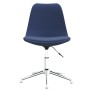 Silla de comedor giratoria tela azul de vidaXL, Sillas de comedor - Ref: Foro24-3085402, Precio: 91,23 €, Descuento: %