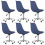 Swivel dining chairs 6 units blue fabric by vidaXL, dining chairs - Ref: Foro24-3085391, Price: 366,15 €, Discount: %