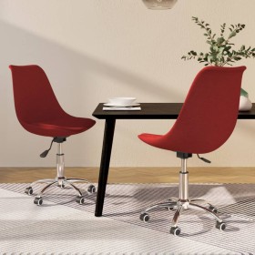 Swivel dining chairs, 2 units, red wine fabric by vidaXL, dining chairs - Ref: Foro24-338351, Price: 144,32 €, Discount: %