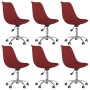 Swivel dining chairs 6 units red fabric by vidaXL, dining chairs - Ref: Foro24-3085395, Price: 419,99 €, Discount: %