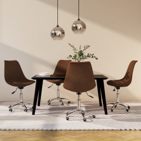 Swivel dining chairs 4 units brown fabric by vidaXL, dining chairs - Ref: Foro24-3085381, Price: 245,03 €, Discount: %