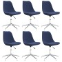 Sillas de comedor giratorias 6 unidades tela azul de vidaXL, Sillas de comedor - Ref: Foro24-3085412, Precio: 383,28 €, Descu...