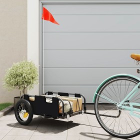 Bicycle cargo trailer iron and black Oxford cloth by vidaXL, Bicycle trailers - Ref: Foro24-94164, Price: 81,99 €, Discount: %