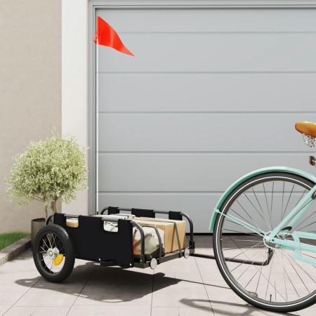 Bicycle cargo trailer iron and black Oxford cloth by vidaXL, Bicycle trailers - Ref: Foro24-94164, Price: 84,97 €, Discount: %