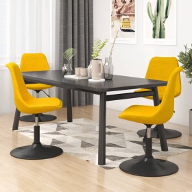 Swivel dining chairs 4 units yellow velvet by vidaXL, dining chairs - Ref: Foro24-338393, Price: 262,99 €, Discount: %