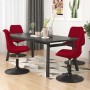 Swivel dining chairs 4 units red velvet by vidaXL, dining chairs - Ref: Foro24-338385, Price: 231,03 €, Discount: %