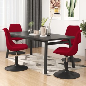 Swivel dining chairs 4 units red velvet by vidaXL, dining chairs - Ref: Foro24-338385, Price: 231,99 €, Discount: %