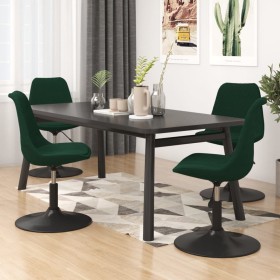 Sillas de comedor giratorias 4 uds terciopelo verde oscuro de vidaXL, Sillas de comedor - Ref: Foro24-338375, Precio: 260,99 ...