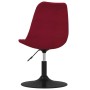 Sillas de comedor giratorias 4 unidades terciopelo rojo tinto de vidaXL, Sillas de comedor - Ref: Foro24-338381, Precio: 260,...