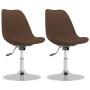 Swivel dining chairs 2 units brown fabric by vidaXL, dining chairs - Ref: Foro24-338322, Price: 174,89 €, Discount: %