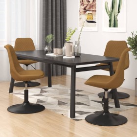 Swivel dining chairs 4 units brown velvet by vidaXL, dining chairs - Ref: Foro24-338387, Price: 240,32 €, Discount: %