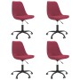 Swivel dining chairs 4 units red red fabric by vidaXL, dining chairs - Ref: Foro24-3085433, Price: 284,74 €, Discount: %