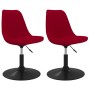 Swivel dining chairs 2 units red velvet by vidaXL, dining chairs - Ref: Foro24-338384, Price: 151,01 €, Discount: %