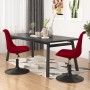 Sillas de comedor giratorias 2 unidades terciopelo rojo tinto de vidaXL, Sillas de comedor - Ref: Foro24-338380, Precio: 153,...